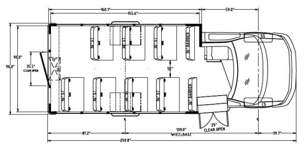 Floor Plan School Bus seats
