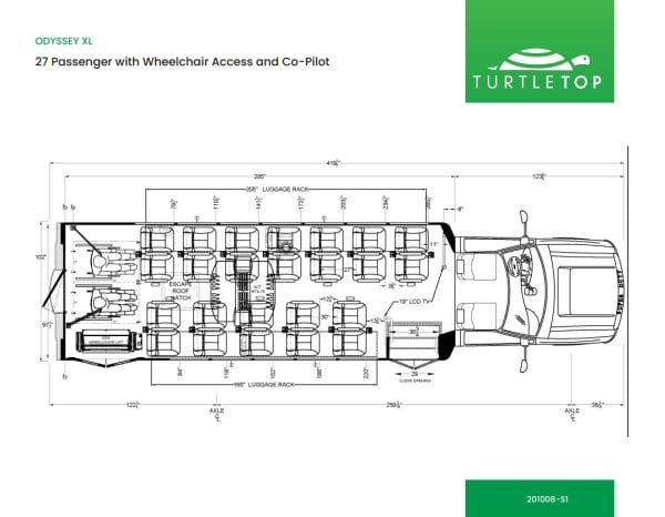 Odyssey XL F600 27 Passenger with Wheelchair Access and Co-Pilot