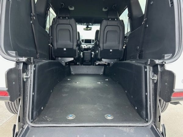 Flip seats down -- Rear view