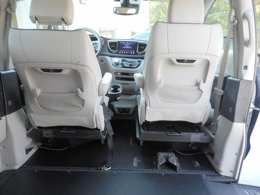 Inside view of 2020 Chrysler Pacifica Limited BraunAbility.